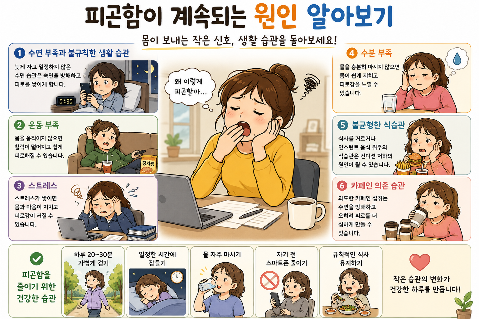 피곤함이 계속되는 원인 알아보기