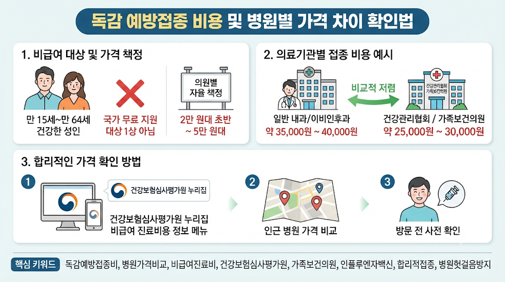 독감예방접종 비용과 병원별 가격 차이 확인법