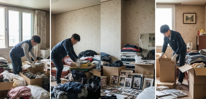 제천 고독사청소 및 정리중