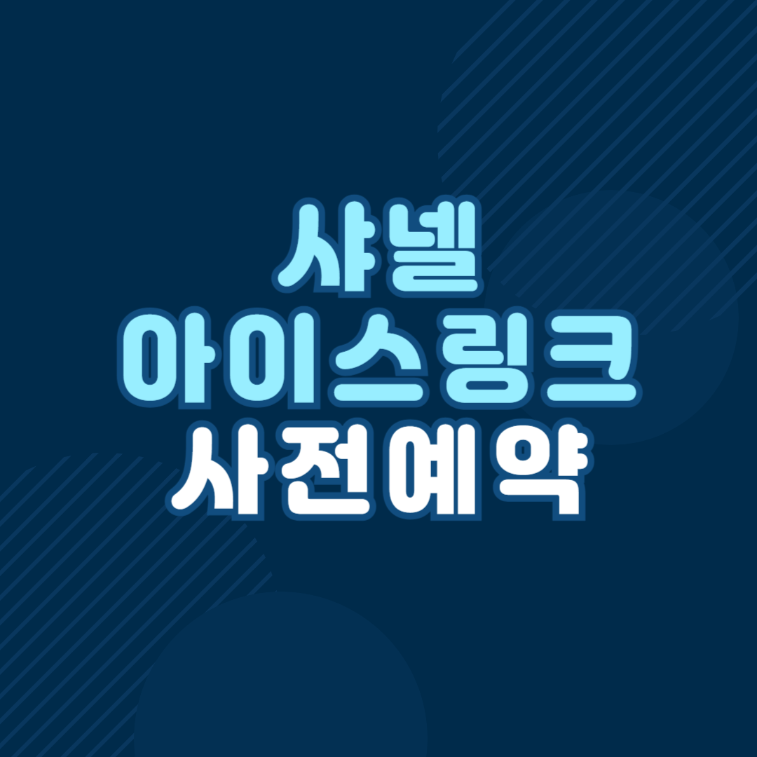 샤넬 아이스링크 예약