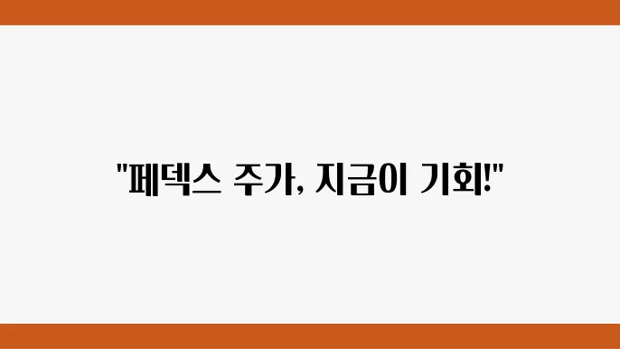 페덱스 시장 전망