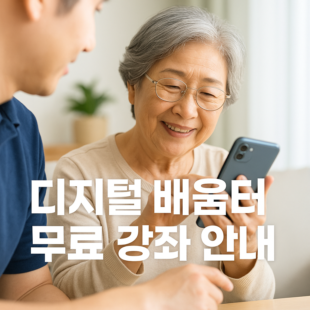 스마트폰 초보도 OK ✅ 정부 지원 디지털 배움터 무료 강좌 총정리