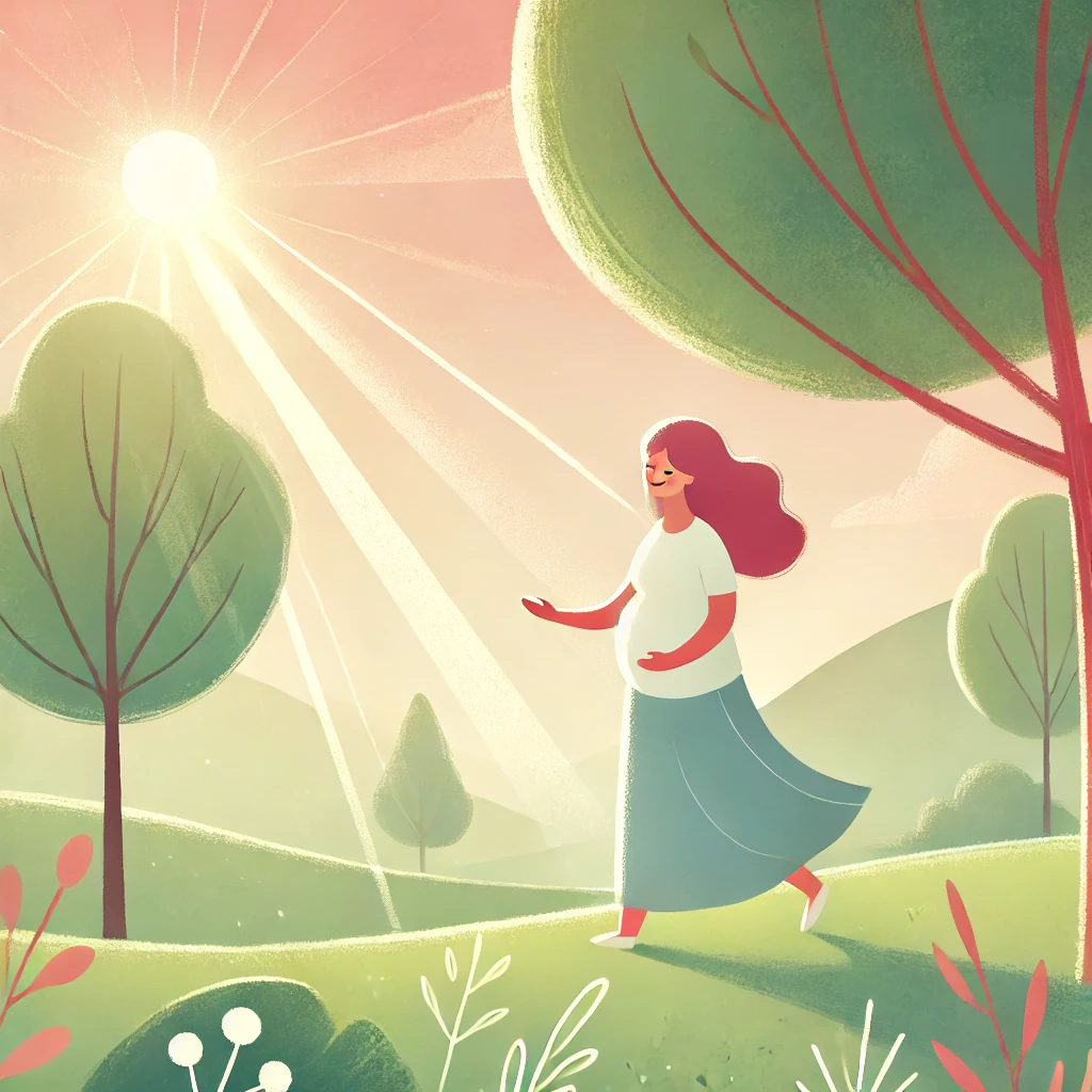 밝은 분위기의 임신부