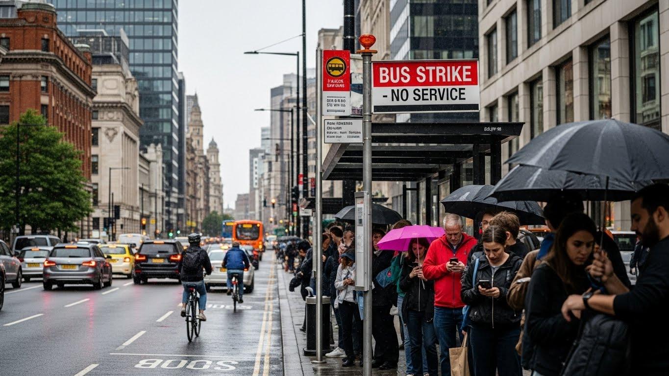 버스 파업 퇴근