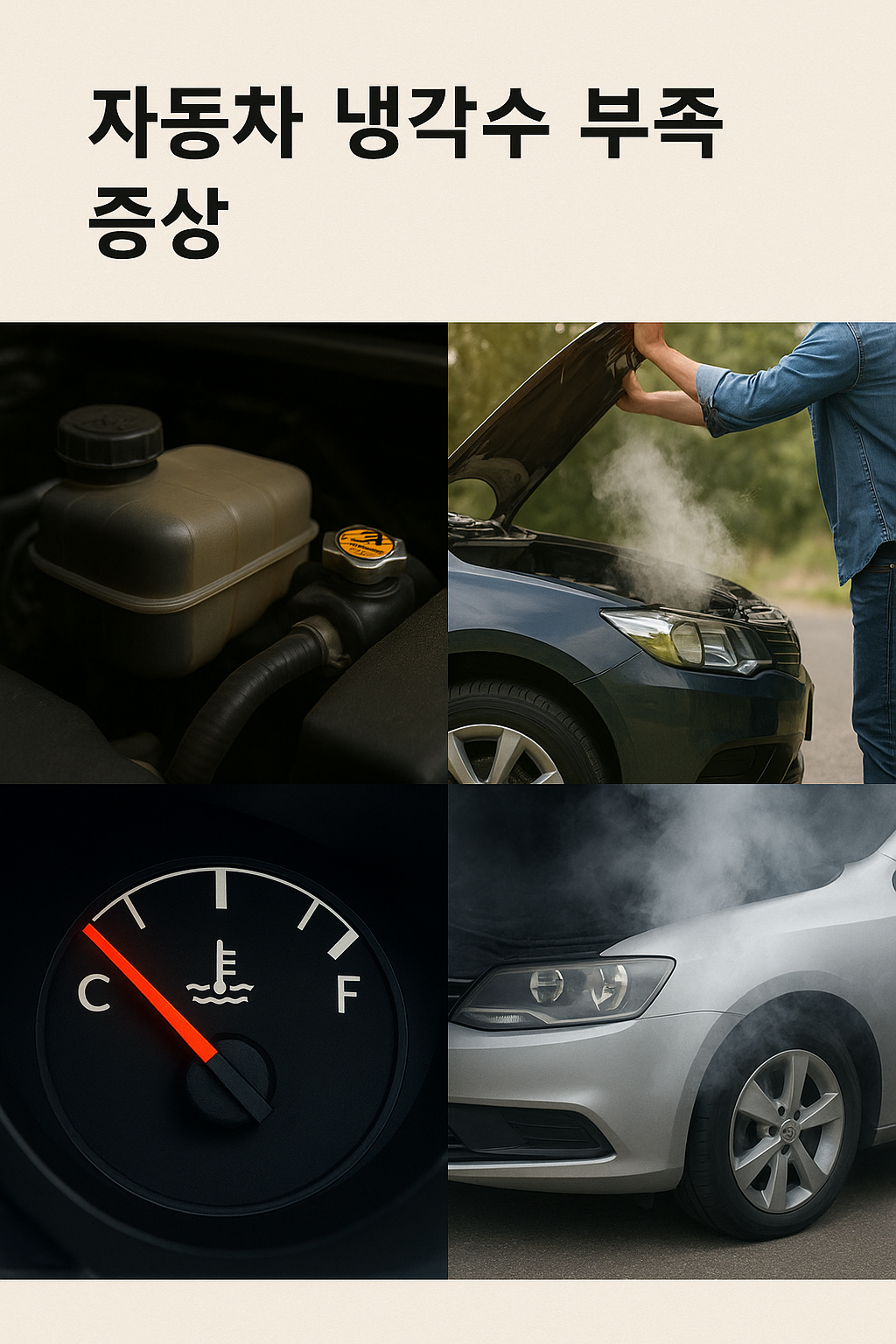자동차 냉각수 부족 시 증상 엔진 과열 징후와 예방법 총정리