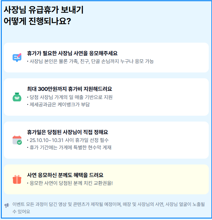 케이뱅크 사장님유급휴가 ３００만원지원받는방법