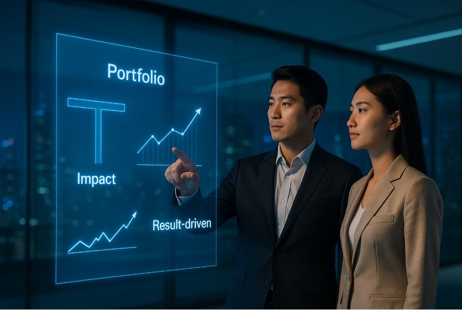 T형&middot;&pi;형&middot;스파크라인 커리어 구조를 분석하는 장면.