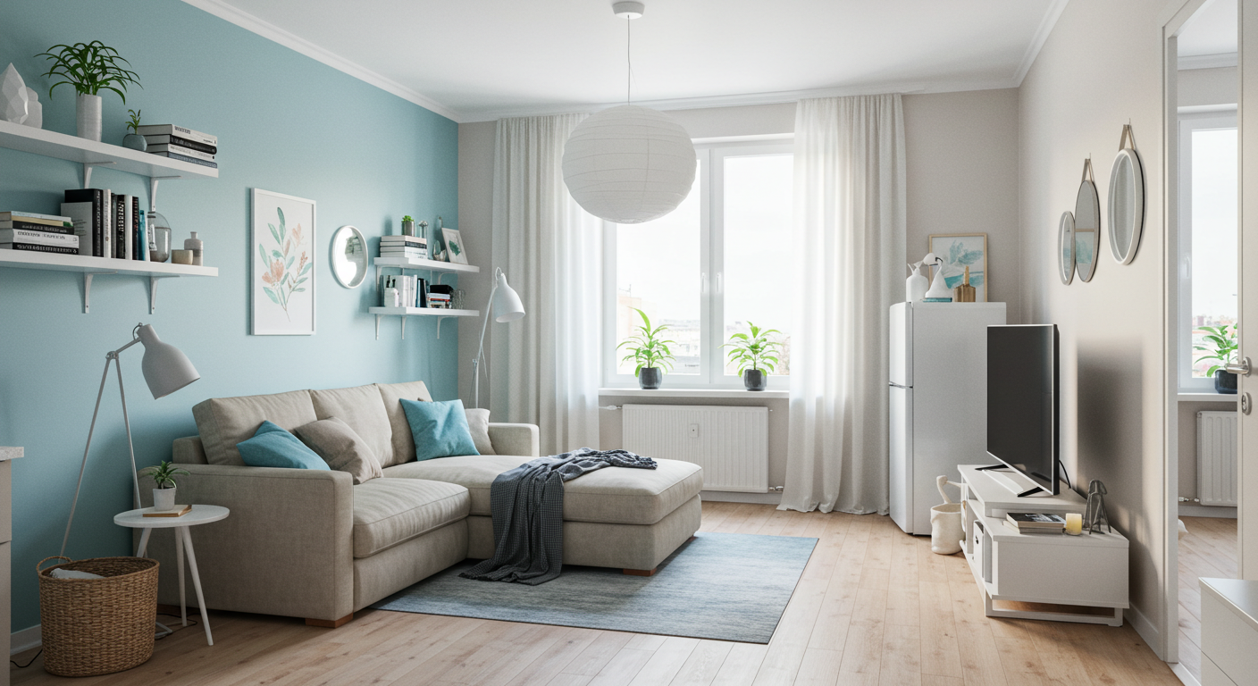 작은 공간을 넓어 보이게 하는 인테리어 디자인