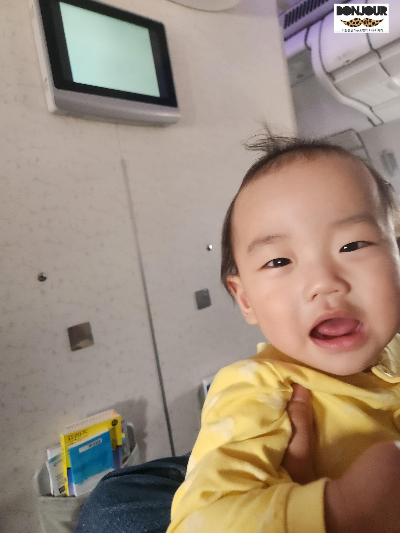 비행기에 탑승한 10개월아기