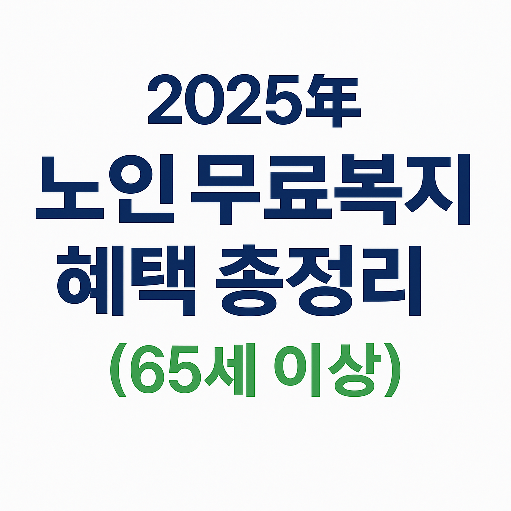2025년 노인 무료복지