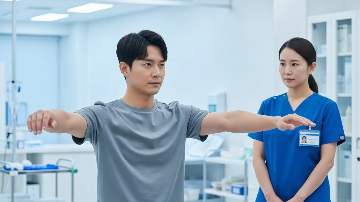 뇌경색 초기증상, FAST 팔 검사