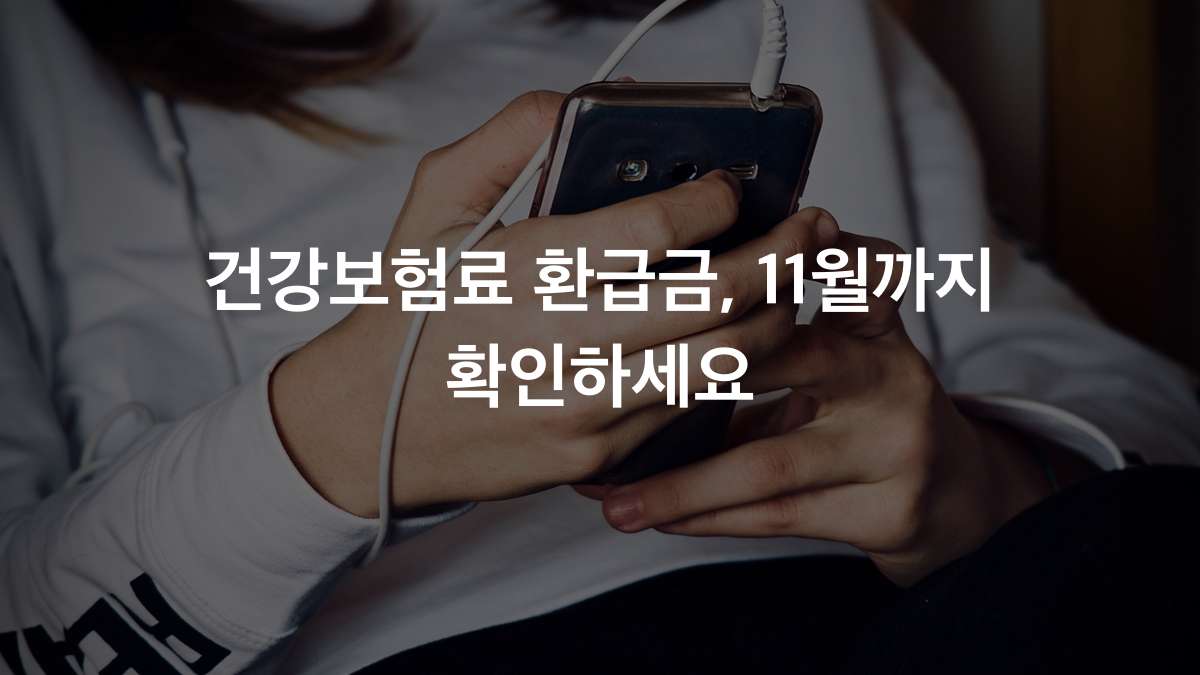 건강보험료 환급금 조회, 11월까지 3년 소멸시효 놓치면 끝