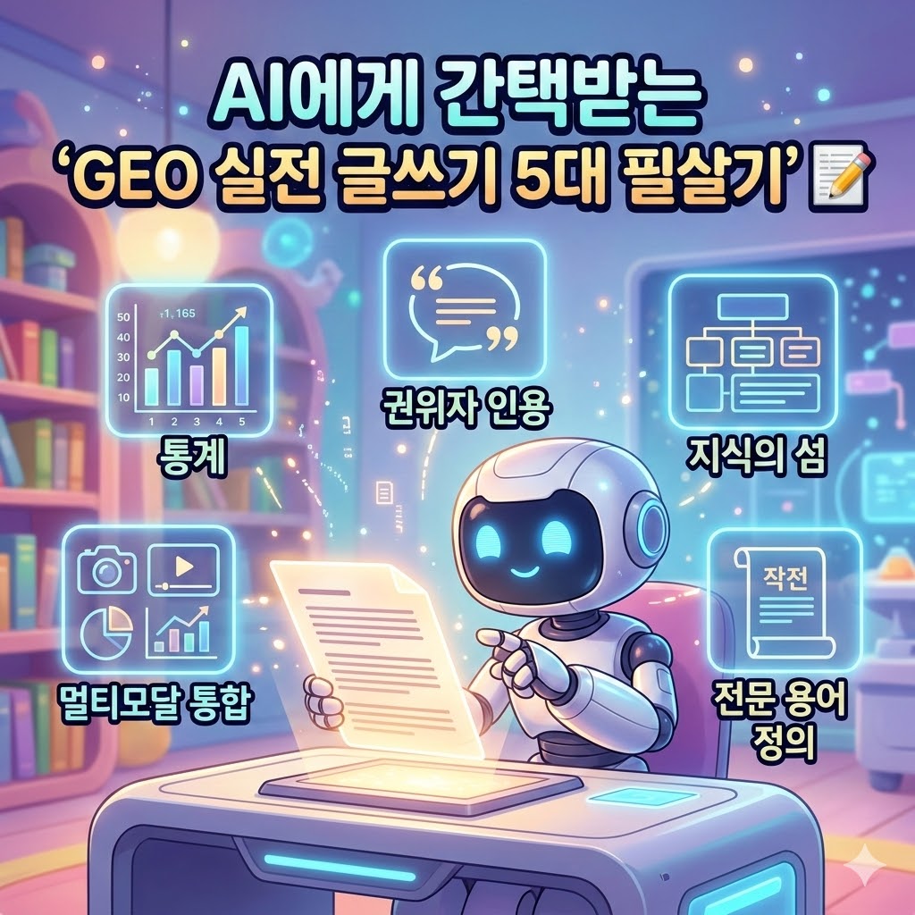 AI에게 간택받는 'GEO 실전 글쓰기 5대 필살기'