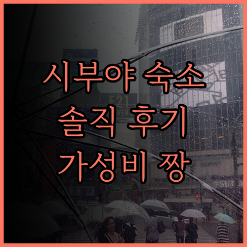 시부야 크레스톤 호텔 솔직 후기 가성