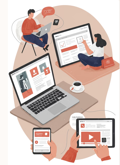 비대면 관련주 일러스트