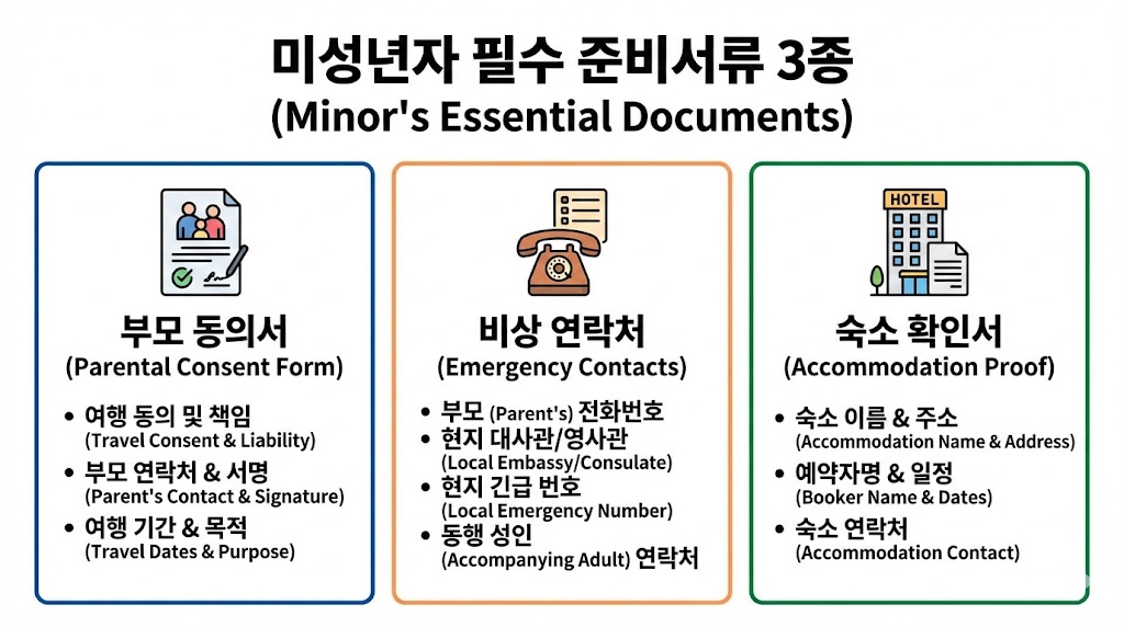 미성년자 일본 자유여행 가능? 부모 없이 떠날 때 꼭 필요한 준비서류·숙소·항공 체크(2026 최신)