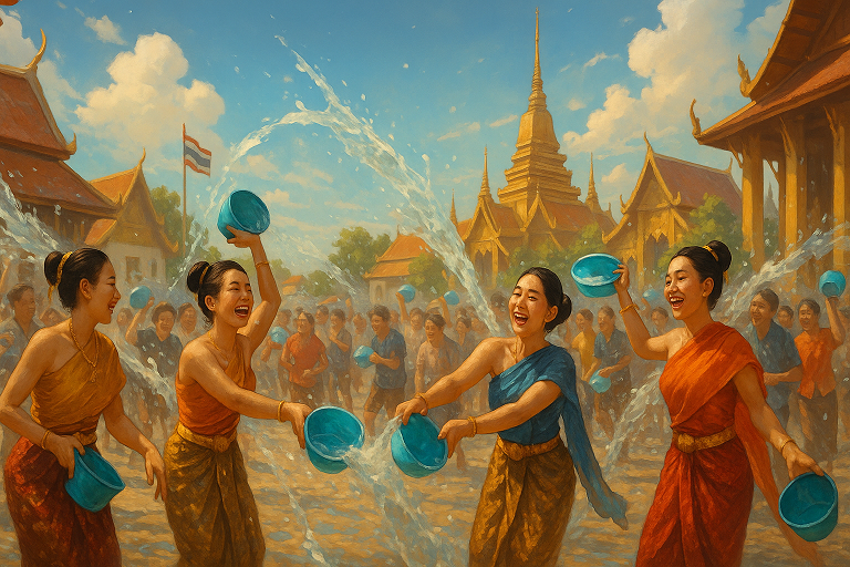 타이의 전통을 기리는 물의 향연 송끄란 축제 (정화,환희,공존)