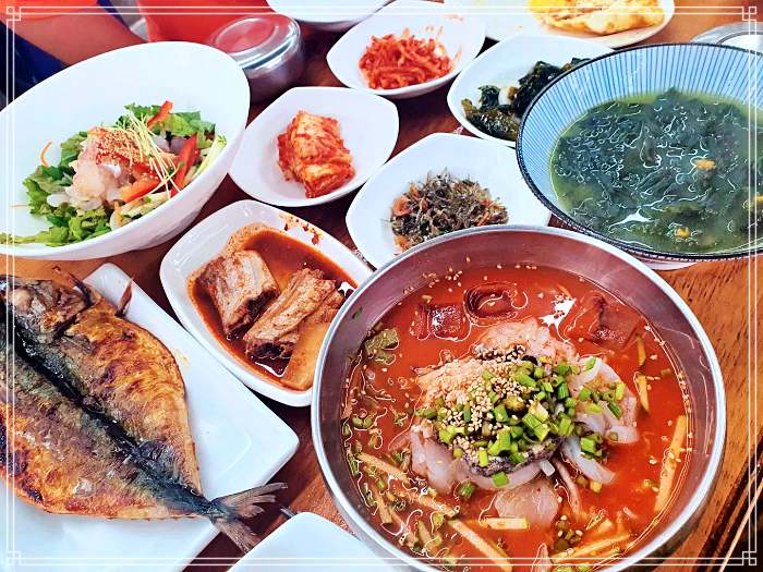 제주, 제주공항 맛집 성게 미역국, 전복물회, 회국수