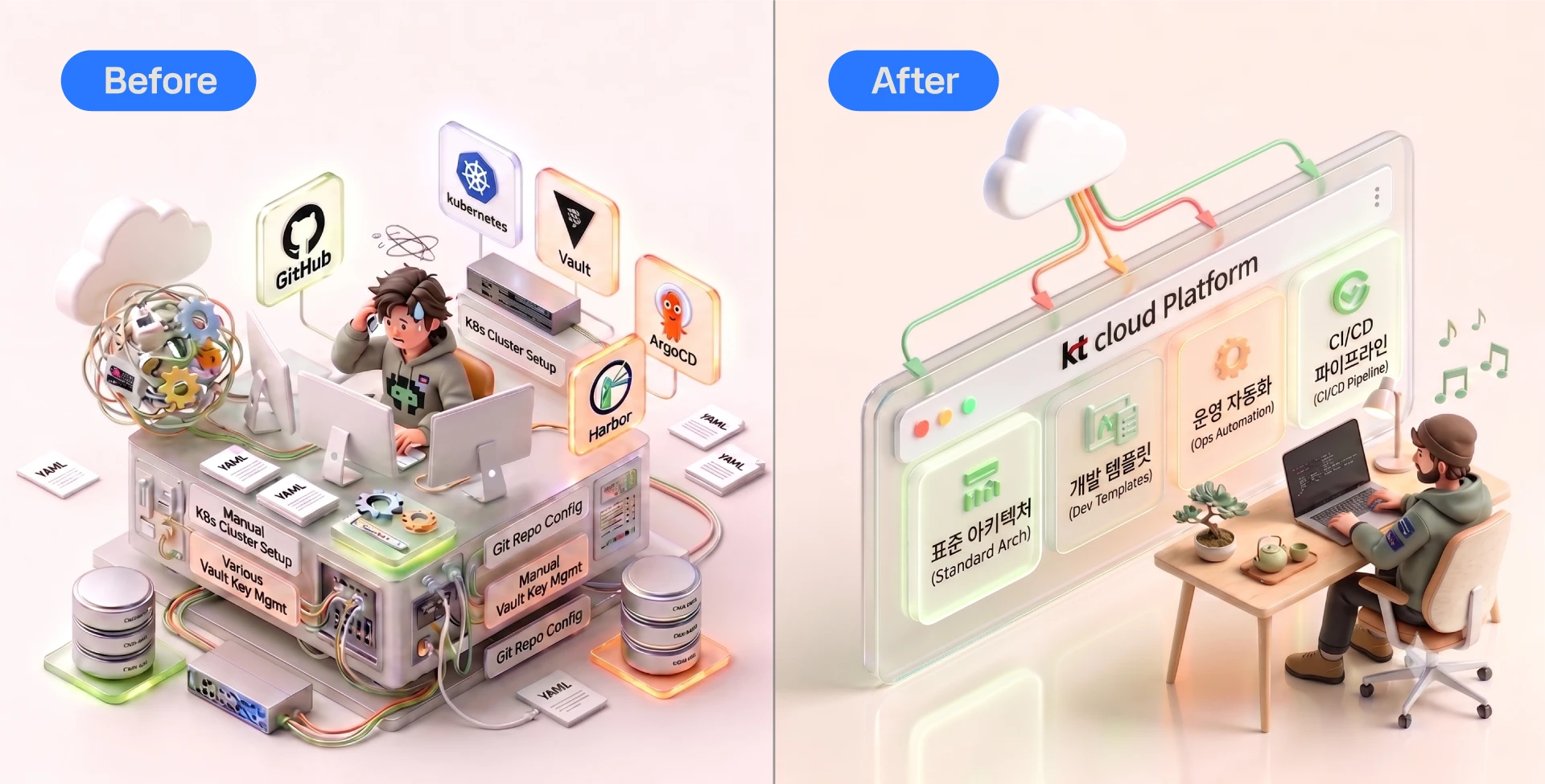 복잡한 개발 환경을 표준화하는 kt cloud Platform Engineering 구조