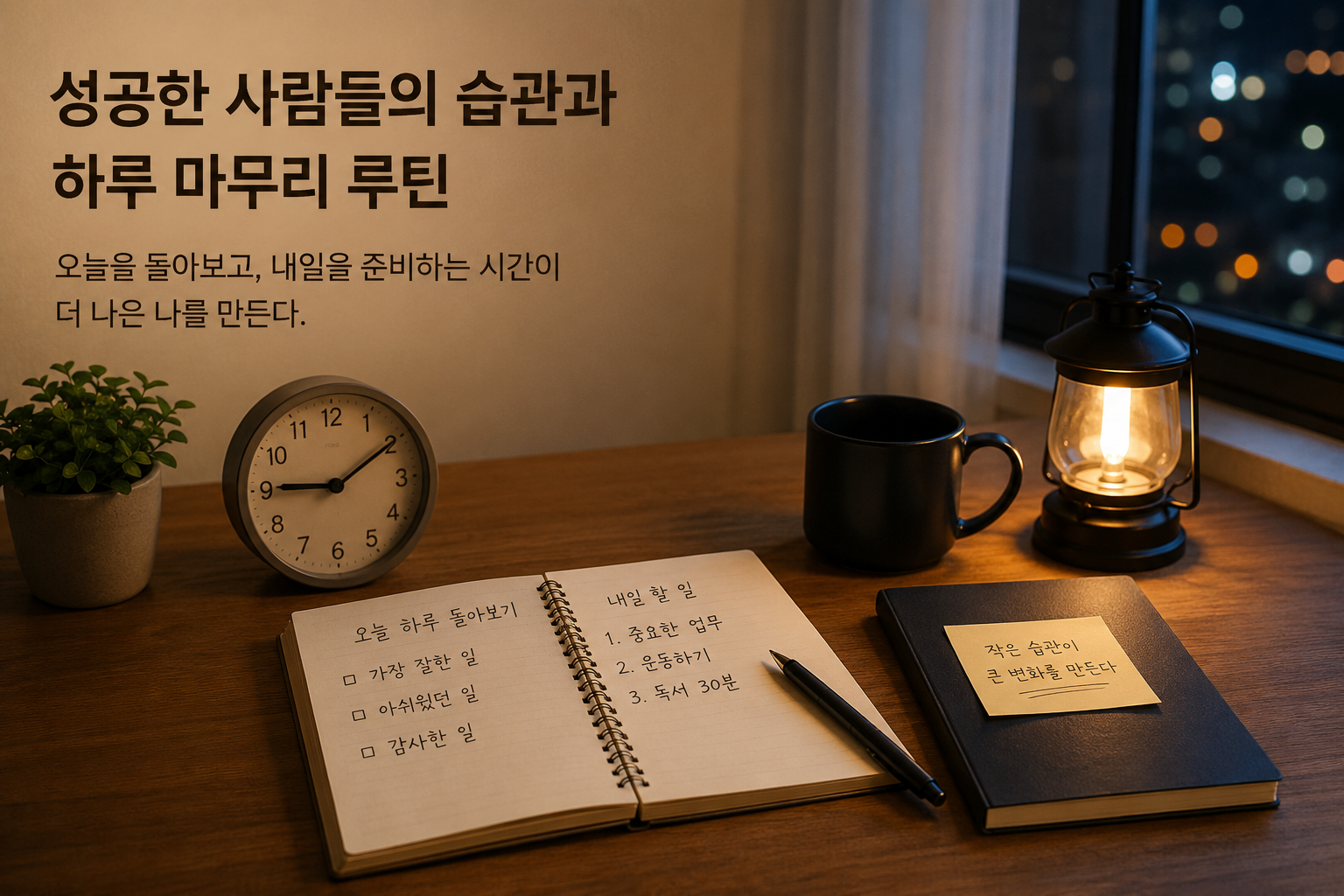 성공한 사람들의 습관과 하루 마무리 루틴