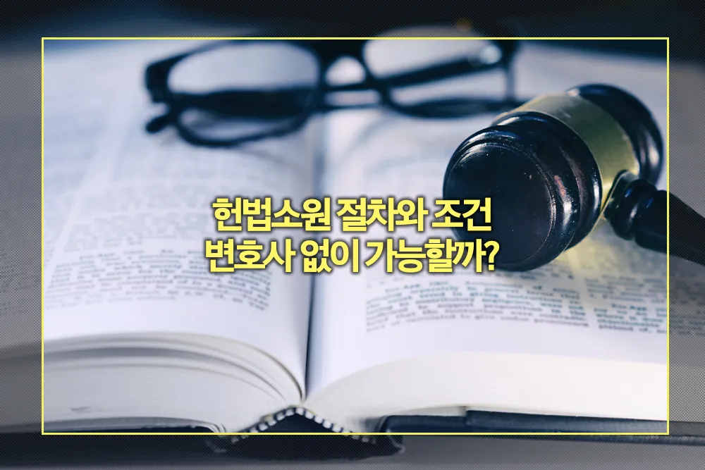 헌법소원 절차와 조건 변호사 필요 여부