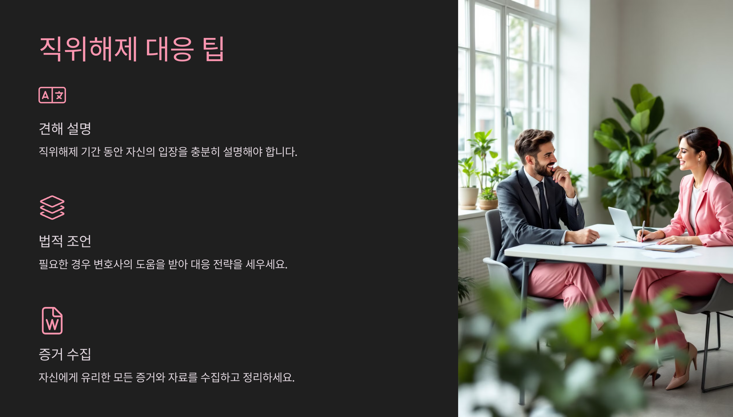 직위해제 대응 팁