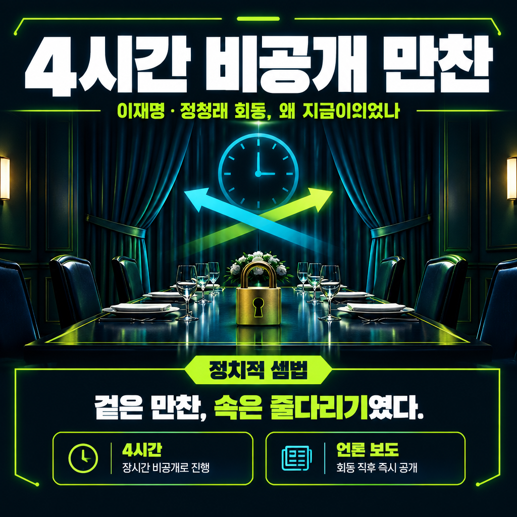 4시간 비공개 만찬