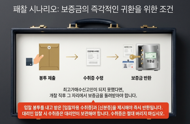 패찰하면 보증금은 어떻게 돌려받을까? 수취증 보관