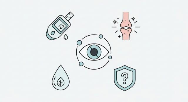 당뇨·자가면역질환·아토피 등 전신질환과 눈 건강의 연관성을 나타낸 이미지