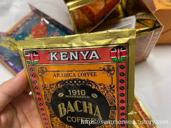 바샤커피 드립백 포장