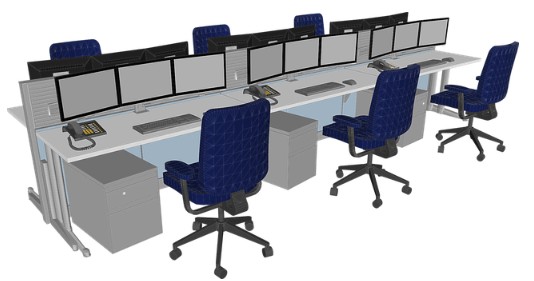 사무실, 책상, 의자 사진