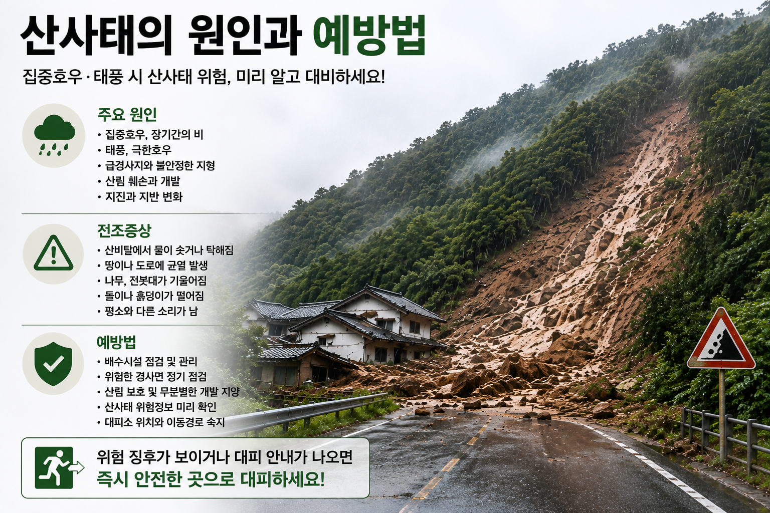 산사태 원인과 예방법