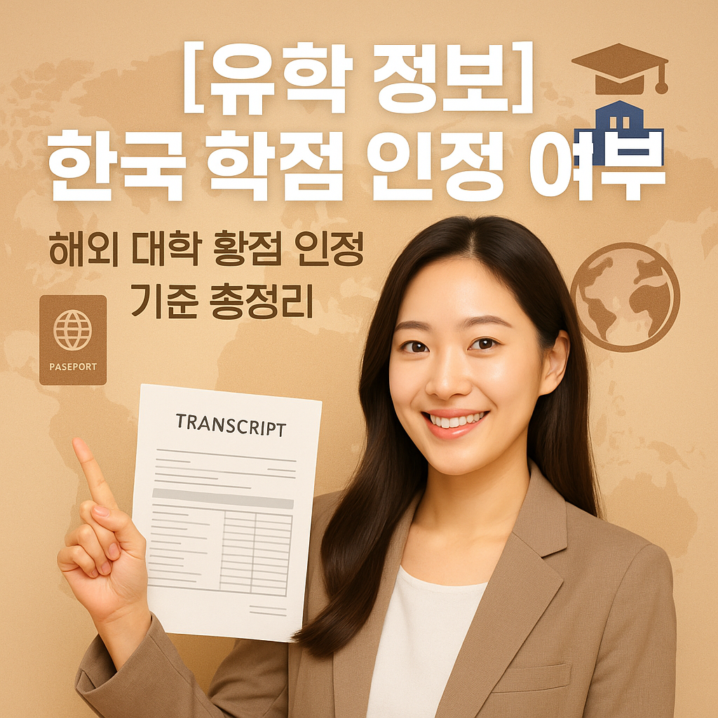 [유학 정보] 한국 학점 인정 여부 ｜ 해외 대학 학점 인정 기준 총정리