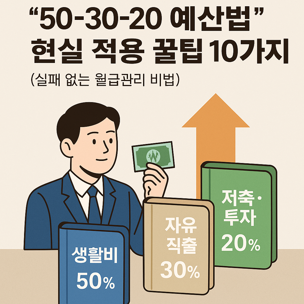 “50-30-20 예산법” 현실 적용 꿀팁 10가지 (실패 없는 월급관리 비법)