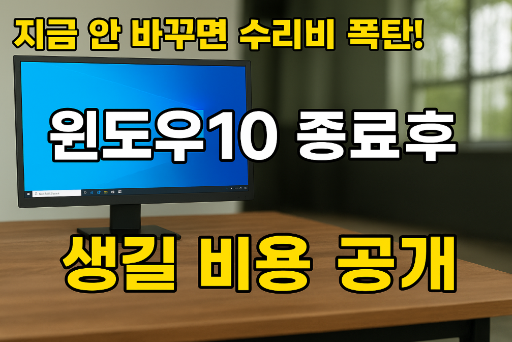 지금 안 바꾸면 수리비 폭탄! 윈도우10 종료 후 생길 비용 공개