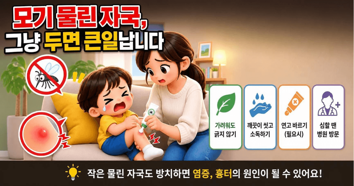 모기 물린 자국 긁지 않기