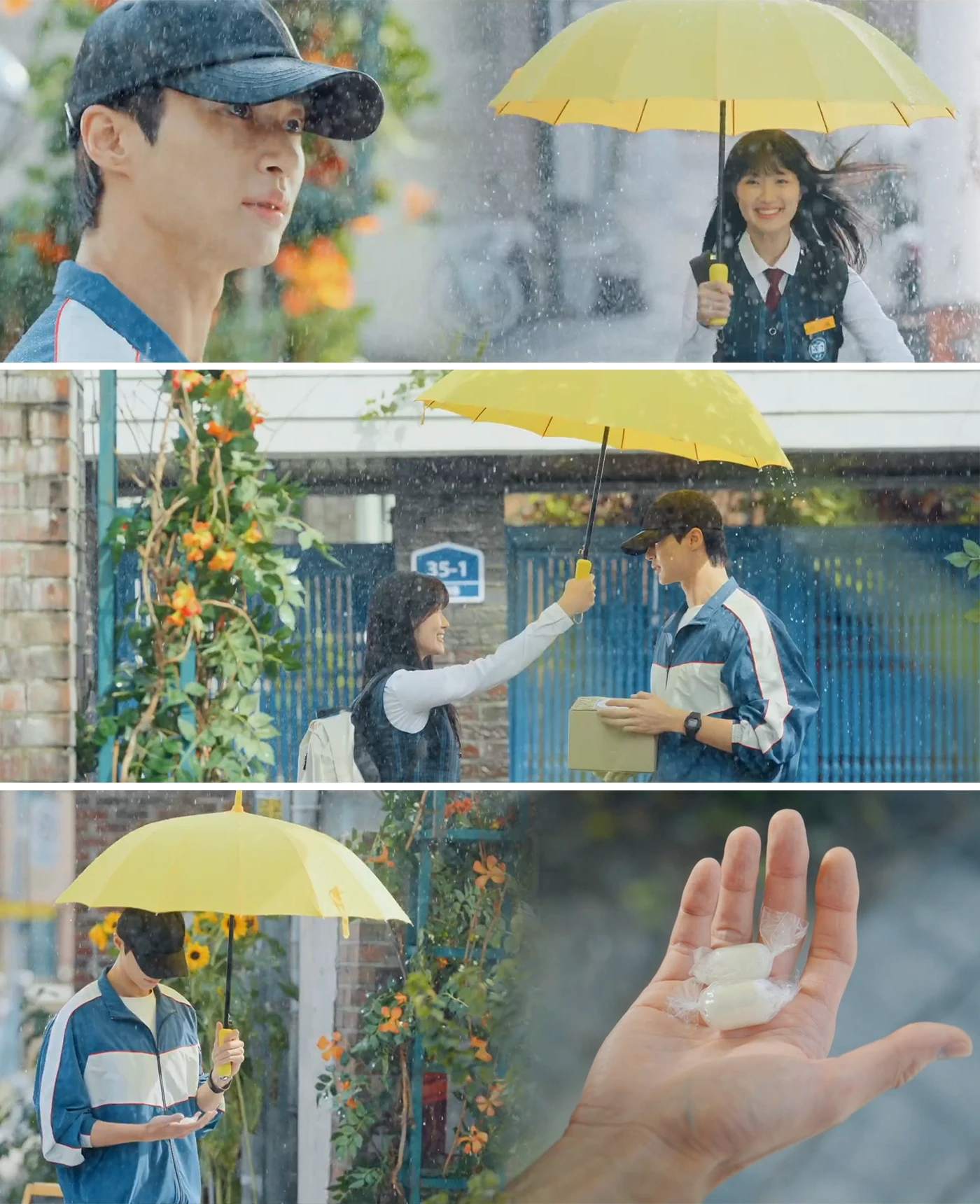 노란우산쓰고-달려오는-솔이를-보고-첫눈에-반한-선재