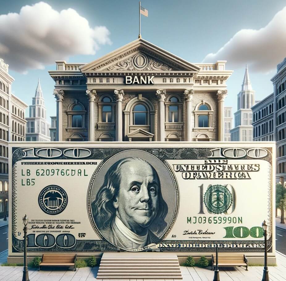 배당금을 나타내는 은행과 달러