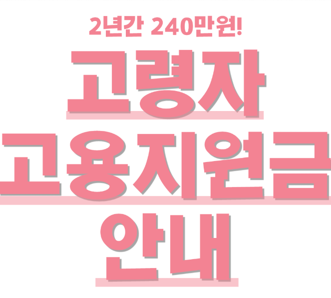 고령자 고용지원금