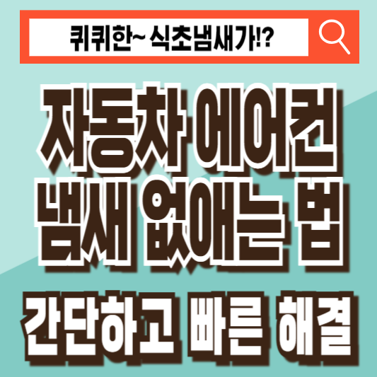 자동차 에어컨 냄새 없애는법