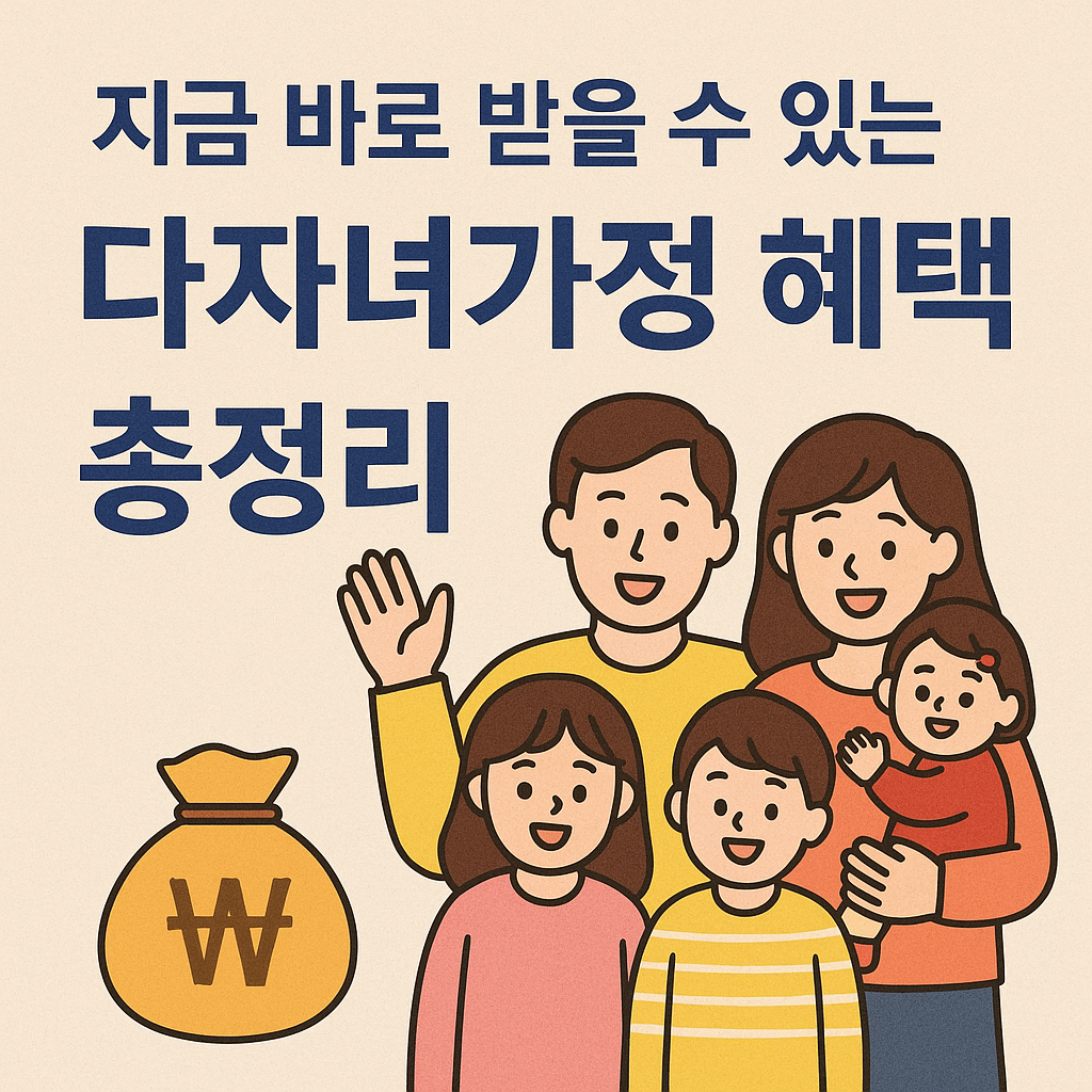 바로 받을 수 있는 다자녀 가정 혜택 총 정리