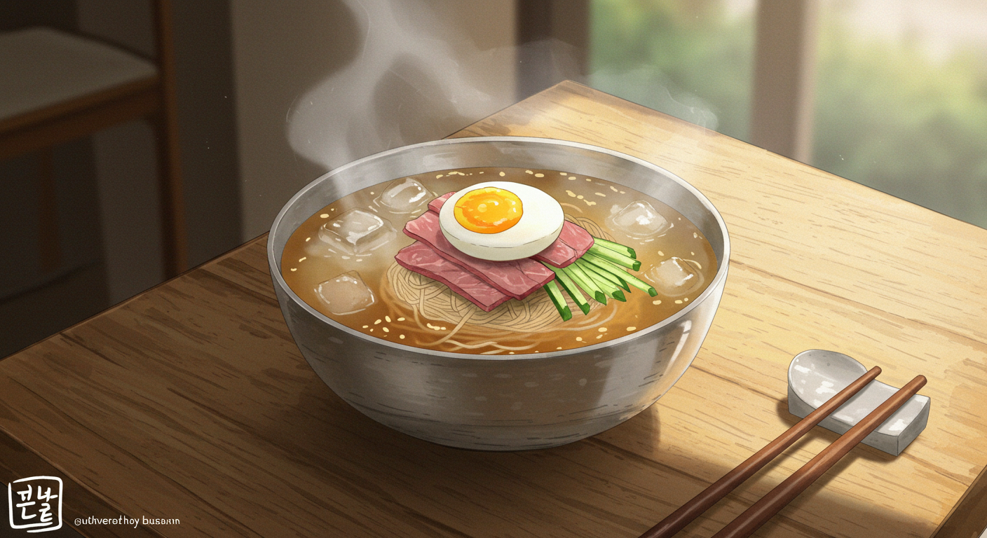 부산 대연동 정통 밀면의 시원한 한 그릇