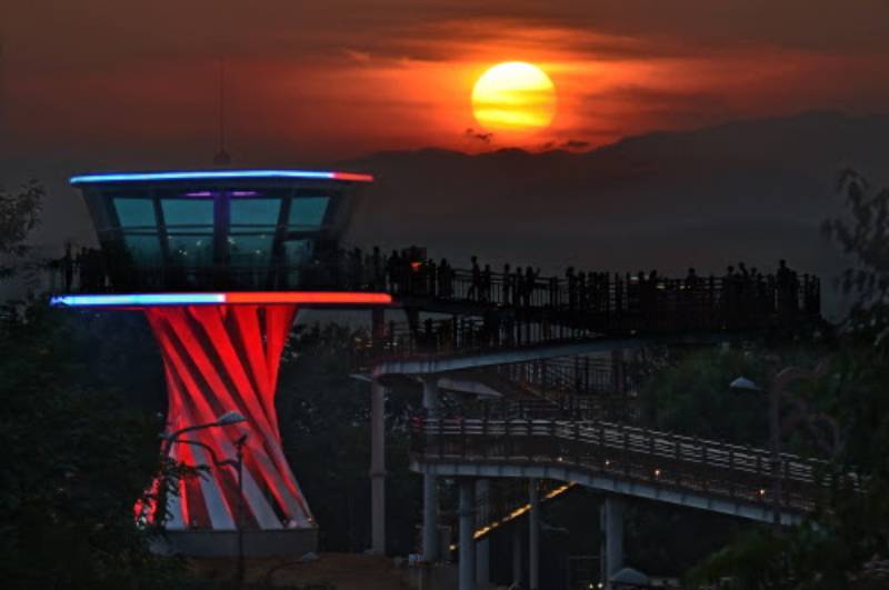 앞산 해넘이 전망대 일몰