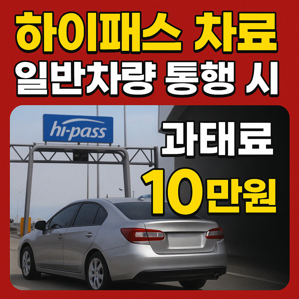 하이패스 차로 일반차량 통행 시 과태료 얼마?