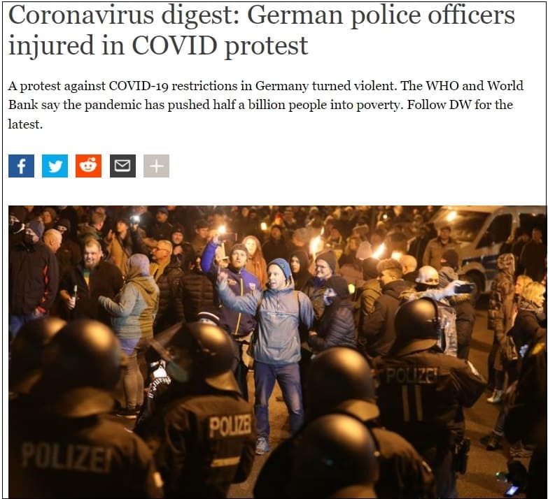 고조되는 접종 반대 시위