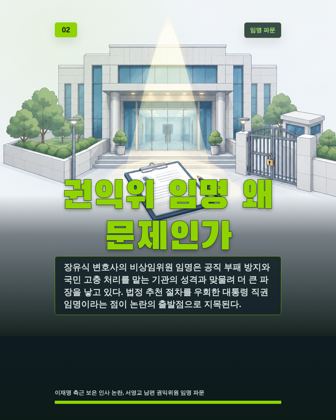 권익위 임명 왜 문제인가