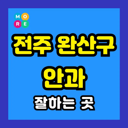 전주 완산구 안과 잘하는 근처 전문병원 BEST 4곳 추천 ❘ 다래끼, 비문증, 결막염