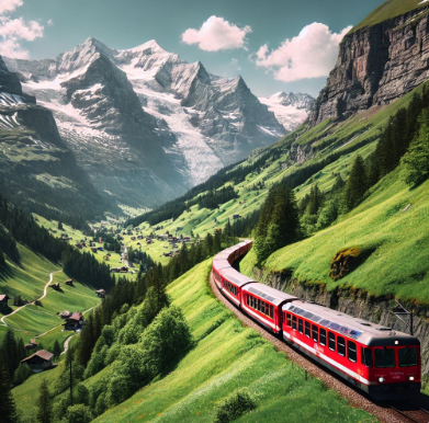 스위스 여행 기차 사진