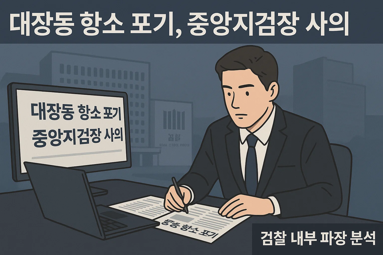 대장동 항소 포기, 중앙지검장의 사의 표명, 후폭풍 이유