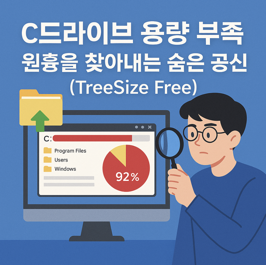 C드라이브 용량 부족, 원흉을 찾아내는 숨은 공신 (TreeSize Free)